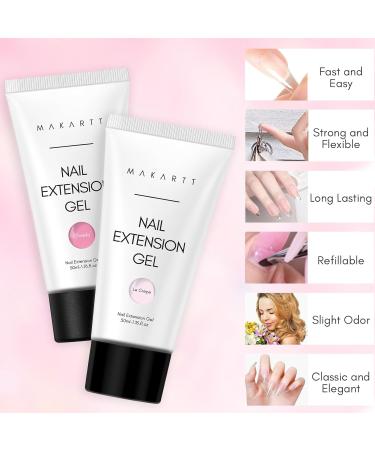 Makartt Poly Nail Extension Gel: Nail Thickening Acrylic Extension - Starter Polish Pink & Cheeky - Buy Online on SooperMarket.com