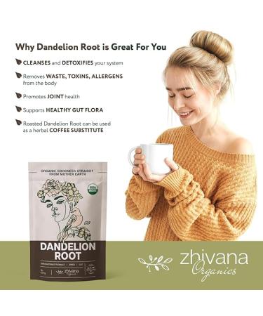 Organic Dandelion Root Tea - Liver Cleanse & Digestion Support (90 Cups) | Detox Tea - Buy Online on SooperMarket.com