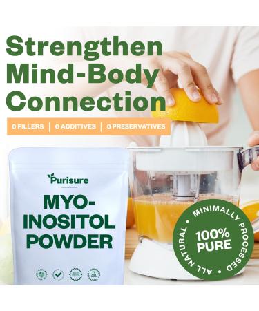 Purisure Myo-Inositol Powder 1kg - Fertility & Hormonal Balance Support | Pure Inositol Supplement for Energy & Brain Wellness - Vegan & Non-GMO - Buy Online on SooperMarket.com