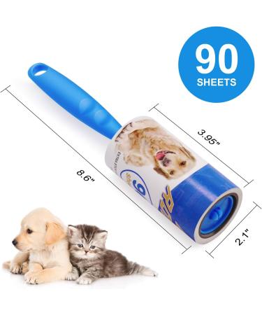 Pet Hair Lint Roller Set - 900 Extra Sticky Sheets, 5 Handles, 10 Refills - Portable Travel Size for Clothes, Furniture, Dog & Cat Hair Removal - Buy Online on SooperMarket.com