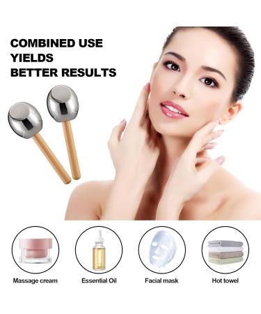 Ice Globes for Facial Skin Care - Unbreakable Steel Cooling Rollers & Cryo Sticks for Women | Tighten Skin & Reduce Puffiness - Buy Online on SooperMarket.com
