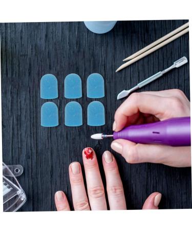 Healeved 1 Set Nail Color Sand Cap Nail Polishing Tool Replaceable Sanding Cap Nail Files Nail Tools Nail Art Accessories Nail Art Tool Nail Drill Bit Caps Nail Sanding Caps Exfoliating 2x1.5cm Blue 1 - Buy Online on SooperMarket.com