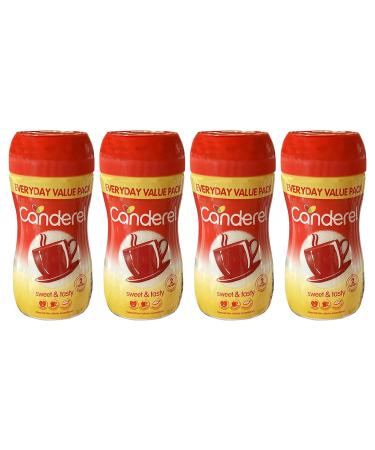 Sweetener Bundle with Canderel Granular Yellow Tub Low Calorie Sweetener 75g x4 (Pack of 4)