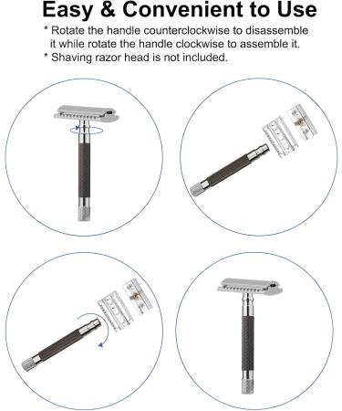 Xiaoxin Stainless Steel Double Edge Razor Grip | Manual Mustache Removal Handle | Premium Safety Razor Accessory - Buy Online on SooperMarket.com
