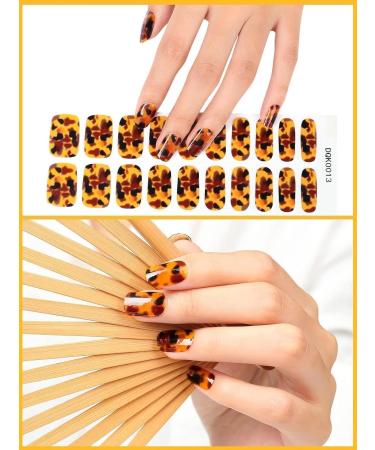 Kalolary Gel Nail Polish Strips Nail Gel Art Sticker Waterproof Full Nail Wraps Decal Sets with Scissors Nail File and Stick for Women Girls Nail Art Decor (UV/LED Lamp Required)-13 - Buy Online on SooperMarket.com