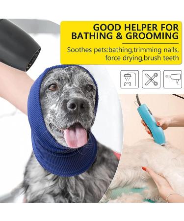 Dog Snood Pet Neck Protector Ears Warmer Calming Hoodies for Dogs Earmuff Noise Protection for Anti-anxiety Grooming Bathing Comfort Ear Covers (M Size Blue) M Blue - Buy Online on SooperMarket.com
