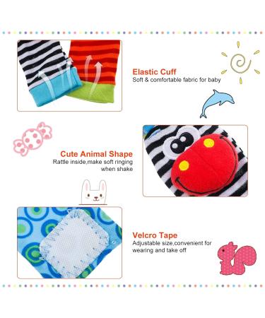 Yorgewd 4 Pack Baby Rattling Toys Soft Plush Development Gifts for Newborn Girls & Boys | International Shipping - Buy Online on SooperMarket.com