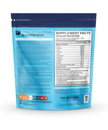 Limitless Pharma EAA Loaded | Intra Workout Essential Amino Acid Supplement | EAAs BCAAs L-Carnitine Electrolytes Sugar Free | Post Workout Muscle Recovery Energy Hydration | 40 Servings (Rocket Pop) - Buy Online on SooperMarket.com