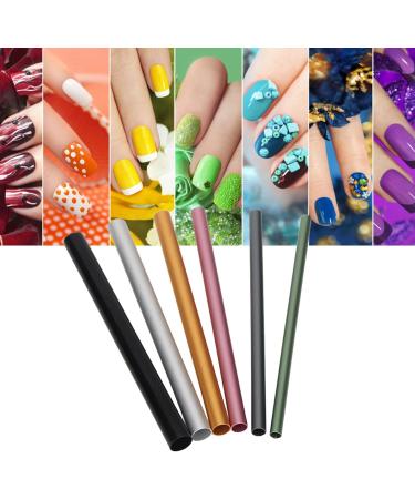 Nail Tip Form Rod 5 Box Acrylic Nail C Curve Shaping Stick Aluminum UV Gel Nail Tip Shaping Rod Tube for Nail Extension - Buy Online on SooperMarket.com