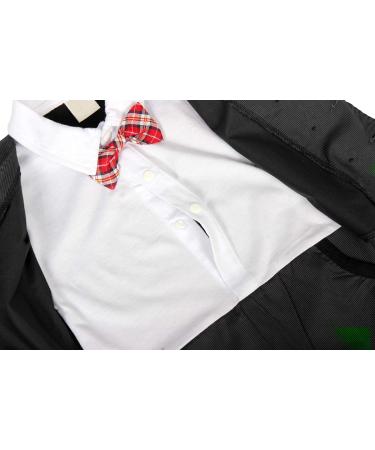 AmzBarley Baby Boys Gentlemans Outfit Suit | Tuxedo Rompers | Black 103 | 12-18 Months - Buy Online on SooperMarket.com