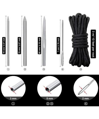 Stainless Steel FID Set Paracord Stitching Set Paracord FID Marlinspike Set Including Paracord Stitching Lacing Stitching Needles and Smoothing Tool Knotter Tools for Leather Paracord Work - Buy Online on SooperMarket.com