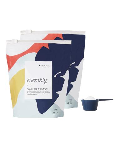 Esembly Washing Powder, Cloth Diaper Laundry Detergent Specially Formulated to be Gentle for Baby and Planet, Fragrance Free, Eco-friendly, Bundle 2-pack