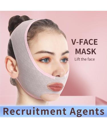 Teksome Face Sculpting Strap - Face Shaper Double Chin Strap V Shaped Bands - Double Chin Eliminator Adjustable Lift Bandage for Face Neck and Chin - Buy Online on SooperMarket.com