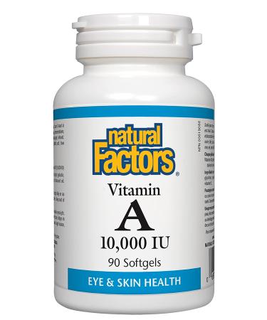 Natural Factors Vitamin A 10 000 IU 90 Softgels