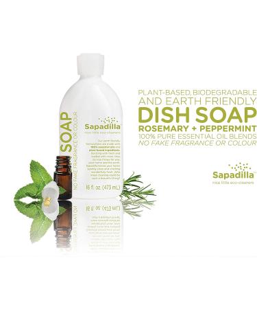 Sapadilla Rosemary + Peppermint Variety Pack - 16 oz Hand Soap, Dish Soap, Countertop Cleanser - Buy Online on SooperMarket.com