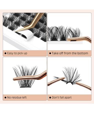 72 Pcs Mixed Length C Curl DIY Eyelash Extension Cluster Lashes - Volume Style D 8-16 - Buy Online on SooperMarket.com