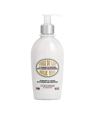 L'Occitane Illuminating Almond Milk Veil Body Lotion for Hydrating Skin  8 fl. Oz (Pack of 1)