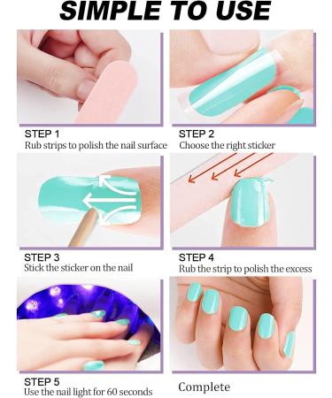Kalolary 20PCS Nail Gel Polish Strips - Light Pink | Self-Adhesive Wraps for Cured Gel Nails | Nail Stickers Decals - UV/LED Lamp Required - Buy Online on SooperMarket.com