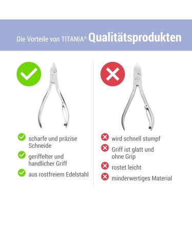 Titania Extra Sharp Professional Nail Tongs (10.5 cm) - Strong Stainless Steel Nail Scissors for Manicure & Pedicure Ideal for Thick & Strong Toenails - International Shipping Available - Buy Online on SooperMarket.com