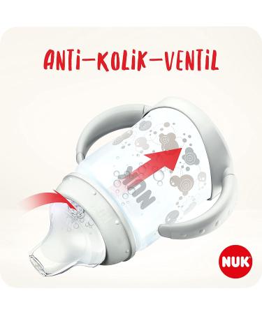 Nuk First Choice+ Disney Winnie the Pooh Drinking Bottle 150ml | 6-18 Months | Temperature Control & Anti-Colic | BPA-Free | Ergonomic Design - Buy Online on SooperMarket.com