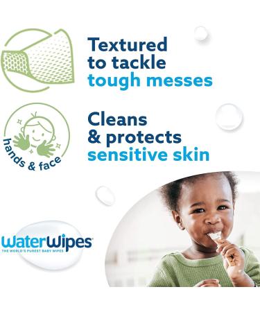 WaterWipes Textured Baby Wipes - 99.9% Water, Unscented, Hypoallergenic - 4 Packs (240 Count) - Buy Online on SooperMarket.com