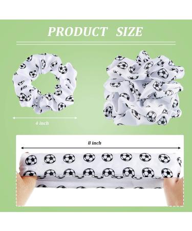 8 Piece Soccer Hair Scrunchies - No Crease Elastic Hair Bands for Girls and Women Players - White Soccer Hair Accessories - Buy Online on SooperMarket.com