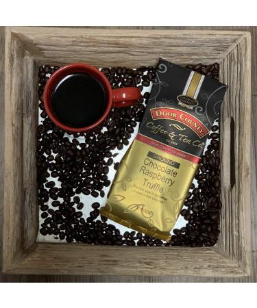 Door County Coffee - Chocolate Raspberry Truffle Ground Coffee 10oz Bag - Buy Online on SooperMarket.com
