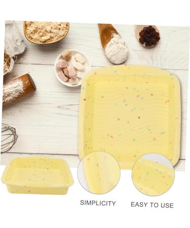 IMIKEYA 3 Pcs Cake Mold Roasting Pan Baking Pans Cupcakes Cupcake Pans Silicone Baking Molds Silicone Mold Silicone Baking Pan Non-Stick Baking Mold Silicone Bakeware Oven Silica Gel Fudge 26.5x24.5cmx3pcs Yellowx3pcs - Buy Online on SooperMarket.com