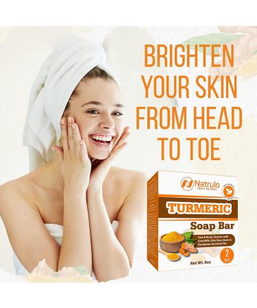 Turmeric Soap Bar for Face & Body - Fade Dark Spots & Acne, Cleanse Skin - 2 Pack - Buy Online on SooperMarket.com