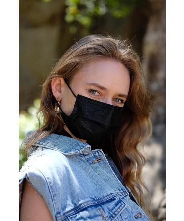 MagiCare Black Disposable Face Masks Made in USA - 50ct Box | Premium 3 Ply for Adults - Soft, Breathable & Comfortable - Buy Online on SooperMarket.com