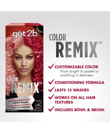 Got2b Color Remix 092 Radical Red - Customizable Semi-Permanent Hair Color for Vibrant Long-Lasting Results | Shop Internationally - Buy Online on SooperMarket.com