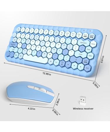 MOFII Colorful Computer Wireless Keyboard and Mouse - Mini Blue - Buy Online on SooperMarket.com