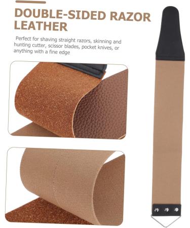 Beavorty 6-Part Double-Sided Belt Tool for Household & Salon - Razor Sharpening Leather Leash 46.5x6cm Assorted Colors (3 Pieces) - Buy Online on SooperMarket.com