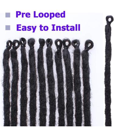 Leeven 18 Inch Dreadlock Extension - 10 Strands Synthetic Reggae Dreads in Black /1B - Buy Online on SooperMarket.com