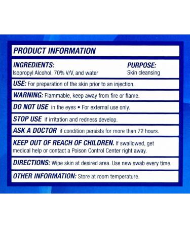 ReliOn Sterile Alcohol Swabs 200 Count - Disinfectant Wipes for Medical & Personal Use - Buy Online on SooperMarket.com