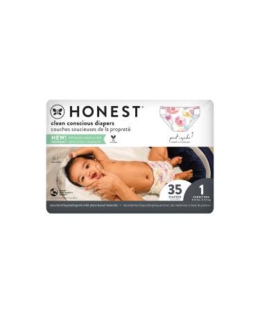 The Honest Company Honest Diapers Size 1 8-14 Pounds Rose Blossom 35 Diapers