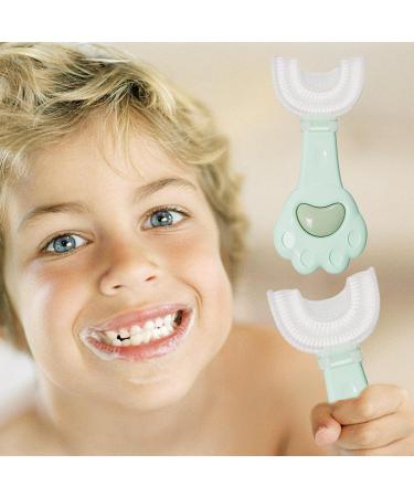 All Rounded U Shape Toothbrush | Manual U Shaped Toothbrush - Cute Cartoon Whitening Toothbrush Teeth Cleaning Design for Kids Ages 2-6 Ssxx Green 1 count (Pack of 1) - Buy Online on SooperMarket.com