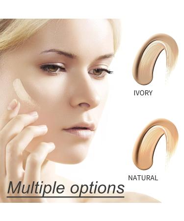 Grospe 2PCS Skin Tone Adjusting CC Cream for Mature Skin - Full-Coverage Foundation & Moisturizing Concealer in Natural+Ivory - Buy Online on SooperMarket.com
