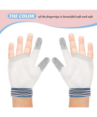2 Pairs Baby Thumb Sucking Finger Guards | Stop Sucking Kit for 15 Months to 1 Year Old | Soft Mesh Fabric, No Scratch, Breathable Protector - Buy Online on SooperMarket.com