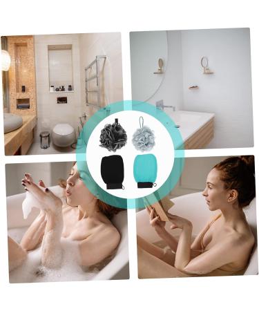 FRCOLOR 2 Sets Bath Set for Men - Body Scrub, Scrubber, Loofahs, Exfoliating Pad, Shower Gloves, Bubble Making Net - Bathroom Supplies for Clean and Refreshed Skin - Buy Online on SooperMarket.com
