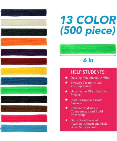 Bofoho 500pc Bendable Wax Yarn Sticks: Non-Toxic Craft Material - Perfect Gift for Teen DIY Projects - Buy Online on SooperMarket.com
