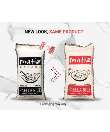 Matiz Valenciano Paella Rice 2.2 lbs - Traditional Spanish Medium-Grain | Ideal for Risotto, Paella, Seafood Dishes | Natural Flavor | Soy & Gluten Free - Buy Online on SooperMarket.com