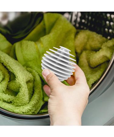 Kirdume Laundry Balls | Laundry Scrubbing Balls | Spherical Vane Lint Catcher Reusable Eco-friendly Laundry Scrubbing Balls Anti Static Ball For Reducing Drying Time And Wrinkles White - Buy Online on SooperMarket.com