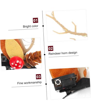 minkissy 2 Pairs Christmas Glow Barrette Winter Hair Barrettes Christmas Hair Clips for Women Pine Cone Berry Hairpins Led Deer Antlers Hair Clips Hair Bands Resin Elk Miss Pine Cones - Buy Online on SooperMarket.com