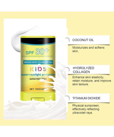 Sun Cream SPF 30+ Natural Sunscreen Stick with Broad Spectrum SPF 30+ Sunblock Stick for Face Body Waterproof Suncream Factor 30 Sun Stick SPF 30+ UVA/UVB Protection Residue-Free - Buy Online on SooperMarket.com