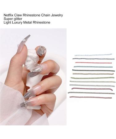 2 Boxes Nail Art Rhinestones Chains Multifunction 12 Colors Metal Bling Decal DIY Fingernails Charms for Acrylic Nails Nail Art Decoration Nail Art Accessories for Nail Salon Home - Buy Online on SooperMarket.com