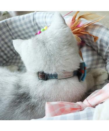 Tagme Cat Collar with Names & Phone Number - Safety Closure & Bell - Haunted Blue - 1 Pack - Buy Online on SooperMarket.com