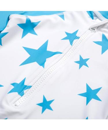 BONVERANO Baby Boys Long-Sleeve Swimsuit with UPF 50+ Sun Protection | Blue Star | 6-9 Months - Buy Online on SooperMarket.com