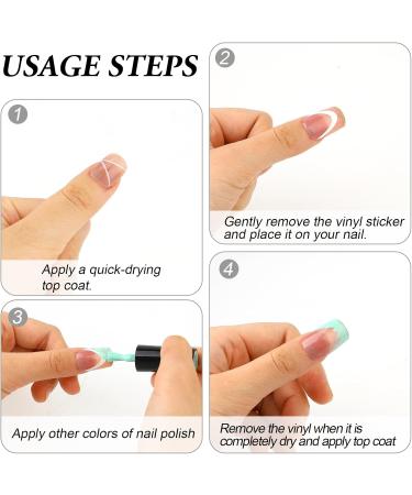 40 Sheets Self-Adhesive French Manicure Nail Stickers - DIY Nail Art Tips & Guides for Perfect French Tips - Buy Online on SooperMarket.com