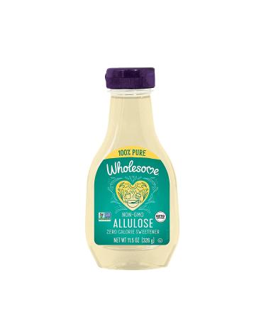 Wholesome Sweeteners Allulose Syrup, Zero Calorie Liquid Sweetener, No Glycemic Impact, Non-GMO, Keto Friendly, 11.5 Oz